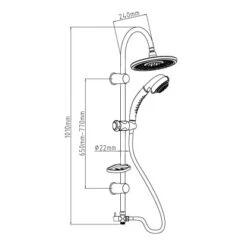 Eisl Duschsystem Sommerregen Chrom -Grohe || Ideal Standard || Wenko Verkaufsgeschäft 337 dx1005cs sommerregen 3