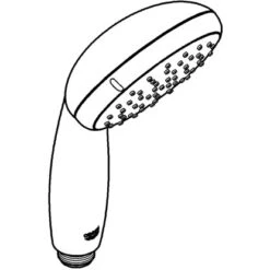 Grohe QuickFix Handbrause Vitalio Start 100 Schwarz 2 Strahlarten -Grohe || Ideal Standard || Wenko Verkaufsgeschäft 4005176782190 4520 AI 01