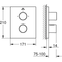 Grohe Thermostat Grotherm F Chrom Mit Integrierter 2-Wege-Umstellung -Grohe || Ideal Standard || Wenko Verkaufsgeschäft 4005176898280 4520 3