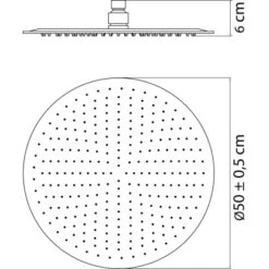 AquaSu Kopfbrause Santico Rund Edelstahl Ø 50 Cm 7 AquaSu Kopfbrause Santico Rund Edelstahl Ø 50 Cm -Grohe || Ideal Standard || Wenko Verkaufsgeschäft 4006596722759 2177 3