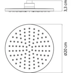 AquaSu Kopfbrause Oratio Ø 20 Cm Chrom -Grohe || Ideal Standard || Wenko Verkaufsgeschäft 4006596724319 724319 47