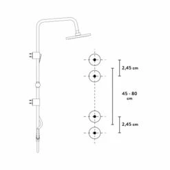 Baliv Überkopfbrause-Set KBS-21-30 Verchromt -Grohe || Ideal Standard || Wenko Verkaufsgeschäft 4007873340000 WEB01 260521