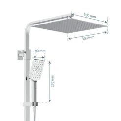 Schütte Überkopf-Brauseset Ocean Mit Thermostat-Ablage Chrom-Anthrazit -Grohe || Ideal Standard || Wenko Verkaufsgeschäft 4008431605319 2759 3