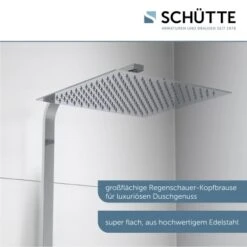 Schütte Überkopf-Brauseset Ocean Mit Thermostat-Ablage Chrom-Anthrazit -Grohe || Ideal Standard || Wenko Verkaufsgeschäft 4008431605319 2759 4