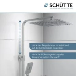 Schütte Überkopf-Brauseset Ocean Mit Thermostat-Ablage Chrom-Anthrazit -Grohe || Ideal Standard || Wenko Verkaufsgeschäft 4008431605319 2759 7