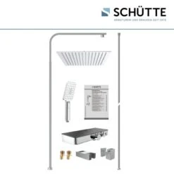 Schütte Überkopf-Brauseset Ocean Mit Thermostat-Ablage Chrom-Anthrazit -Grohe || Ideal Standard || Wenko Verkaufsgeschäft 4008431605319 2759 8