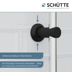 Schütte Überkopfbrause-Set Matao Rain Chrom-Schwarz Matt -Grohe || Ideal Standard || Wenko Verkaufsgeschäft 4008431606262 2759 4