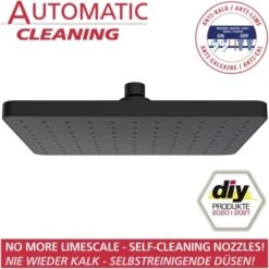 Wenko Kopfbrause ABS Kunststoff 17 X 25 Cm Schwarz 14 Wenko Kopfbrause ABS Kunststoff 17 X 25 Cm Schwarz -Grohe || Ideal Standard || Wenko Verkaufsgeschäft 4008838355442 1068 AI 04