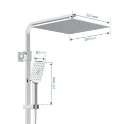 Schütte Überkopf-Brauseset Ocean Mit Thermostat-Ablage Chrom-Weiß -Grohe || Ideal Standard || Wenko Verkaufsgeschäft 4731808 2759 3