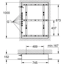 Grohe Rohbau-Set Rainshower F-Series 40" Chrom -Grohe || Ideal Standard || Wenko Verkaufsgeschäft 5185335 4520 2072619 1
