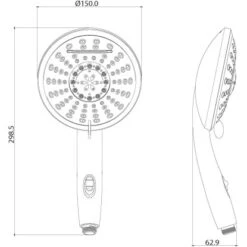 Handbrause Niagara -Grohe || Ideal Standard || Wenko Verkaufsgeschäft 59 4008431607504 Zeichnung