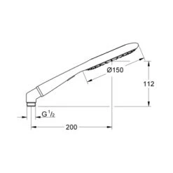 Grohe Handbrause Rainshower Icon 150 Chrom-Granit 2 Strahlarten -Grohe || Ideal Standard || Wenko Verkaufsgeschäft 603160 4520 GroheBrausen 3