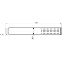 Ideal Standard Handbrause Idealrain Atelier Stick Silver Metall -Grohe || Ideal Standard || Wenko Verkaufsgeschäft 887304 3049 8