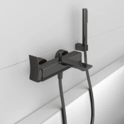 Ideal Standard Brausehalter Idealrain Atelier Grey Eckig Für Handbrause -Grohe || Ideal Standard || Wenko Verkaufsgeschäft 887366 3049 4