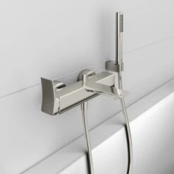 Ideal Standard Brausehalter Idealrain Atelier Silver Eckig Für Handbrause -Grohe || Ideal Standard || Wenko Verkaufsgeschäft 887375 3049 7