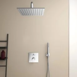 Ideal Standard Brausehalter Idealrain Atelier Chrom Eckig Für HB + Schlauch -Grohe || Ideal Standard || Wenko Verkaufsgeschäft 887383 3049 7