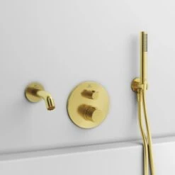 Ideal Standard Brausehalter Idealrain Atelier Gold Rund Für HB + Schlauch -Grohe || Ideal Standard || Wenko Verkaufsgeschäft 887426 3049 5