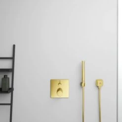 Ideal Standard Brauseschlauchanschluss Idealrain Atelier Gold Eckig Aufputz -Grohe || Ideal Standard || Wenko Verkaufsgeschäft 887952 3049 4