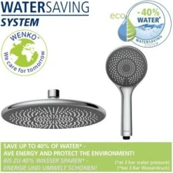 Wenko Duschsystem Watersaving Chrom -Grohe || Ideal Standard || Wenko Verkaufsgeschäft 903225 1068 05