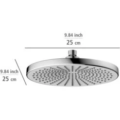 Wenko Regenduschkopf Ultimate Shower Chrom/Weiß Ø 25 Cm -Grohe || Ideal Standard || Wenko Verkaufsgeschäft 903508 1068 06