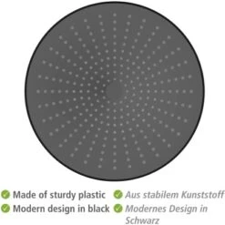 Wenko Regenduschkopf Ultimate Shower Schwarz/Grau Ø 25 Cm -Grohe || Ideal Standard || Wenko Verkaufsgeschäft 903630 1068 05