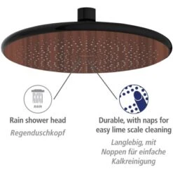 Wenko Regenduschkopf Watersaving Wood Ø 22,5 Cm -Grohe || Ideal Standard || Wenko Verkaufsgeschäft 903683 1068 03