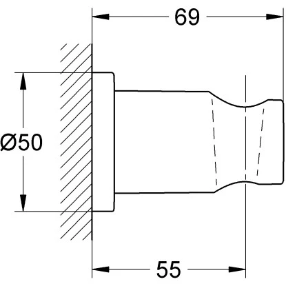 Grohe Handbrausehalter Rainshower Moon White 3 Grohe Handbrausehalter Rainshower Moon White – Bild 2
