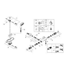 Grohe QuickFix Thermostat-Duschset Precision Feel DN 15 -Grohe || Ideal Standard || Wenko Verkaufsgeschäft lThermostatBrausesetDN15 8
