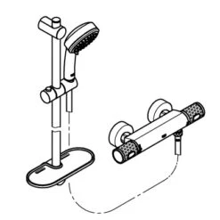 Grohe QuickFix Thermostat-Duschset Precision Feel DN 15 -Grohe || Ideal Standard || Wenko Verkaufsgeschäft lThermostatBrausesetDN15 9