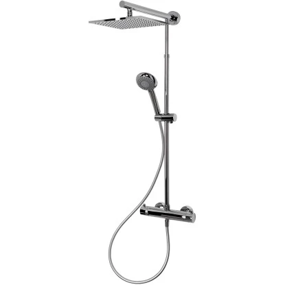 Schulte Duschsystem Rain Classic Plus Mit Thermostat Verchromt Eckig 14 Schulte Duschsystem Rain Classic Plus Mit Thermostat Verchromt Eckig – Bild 12